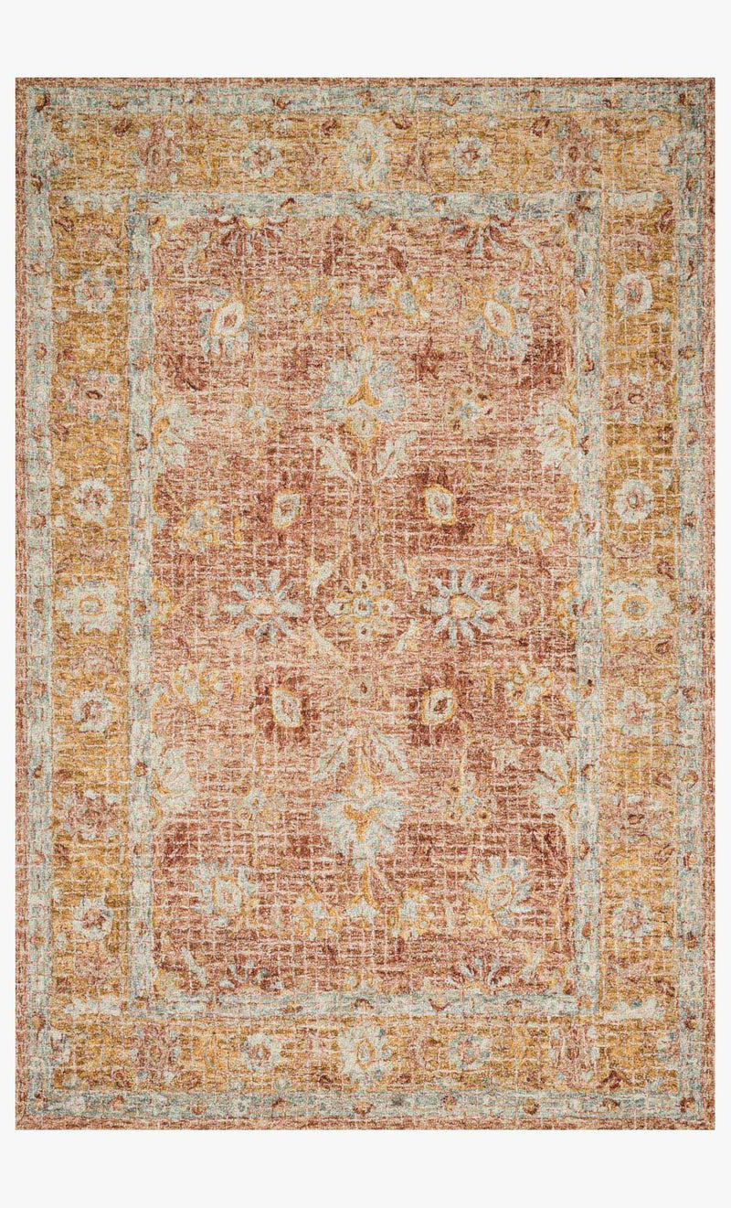Loloi Julian Collection - Transitional Hooked Rug in Terracotta & Gold (JI-04)