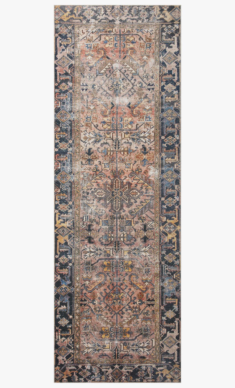 Chris Loves Julia x Loloi Jules Collection - Traditional Power Loomed Rug in Terracotta & Multi (JUL-02)