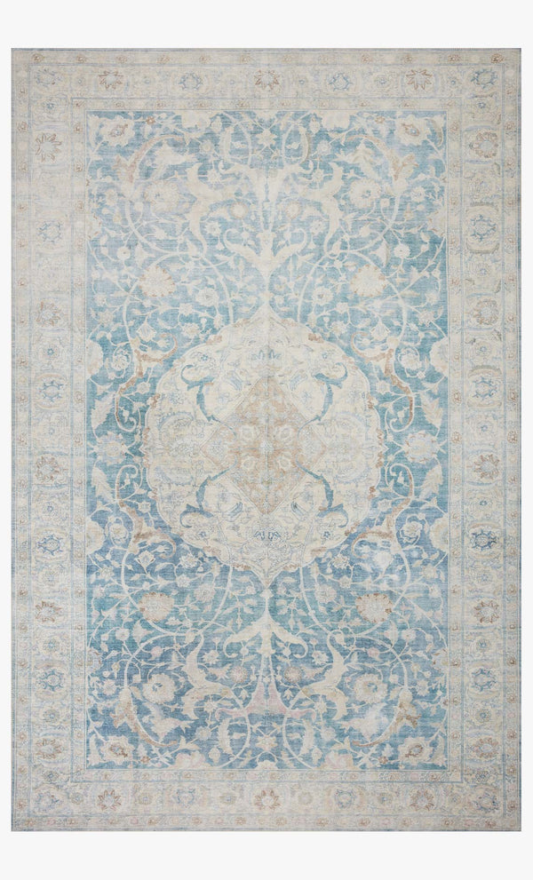 Chris Loves Julia x Loloi - Jules Collection - Traditional Power Loomed Rug in Antique & Sky (JUL-03)