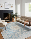 Chris Loves Julia x Loloi - Jules Collection - Traditional Power Loomed Rug in Antique & Sky (JUL-03)