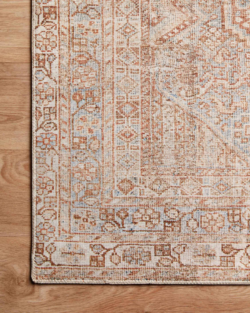 Chris Loves Julia x Loloi Jules Collection - Traditional Power Loomed Rug in Tangerine & Mist (JUL-04)