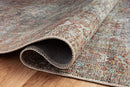 Chris Loves Julia x Loloi Jules Collection - Traditional Power Loomed Rug in Lagoon & Brick (JUL-05)