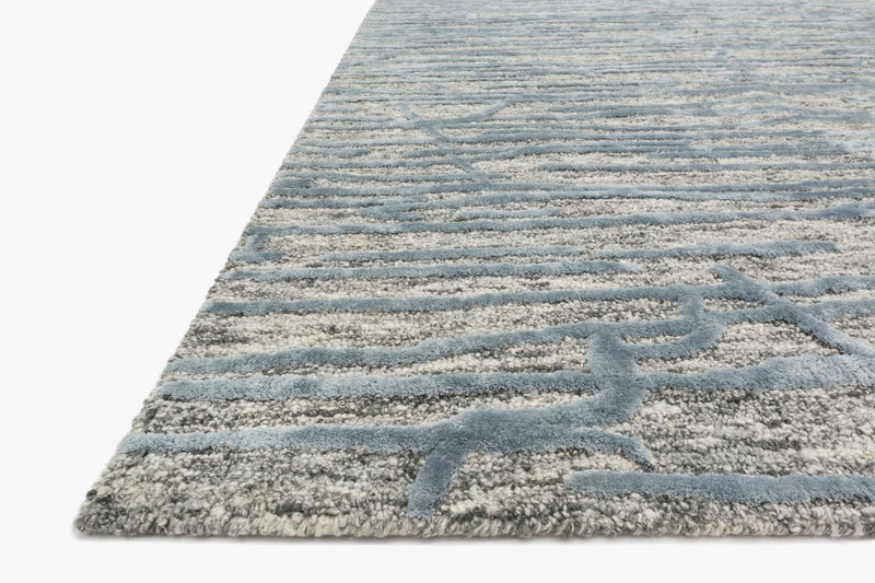 Loloi Juneau Collection - Contemporary Hand Tufted Rug in Grey & Blue (JY-07)