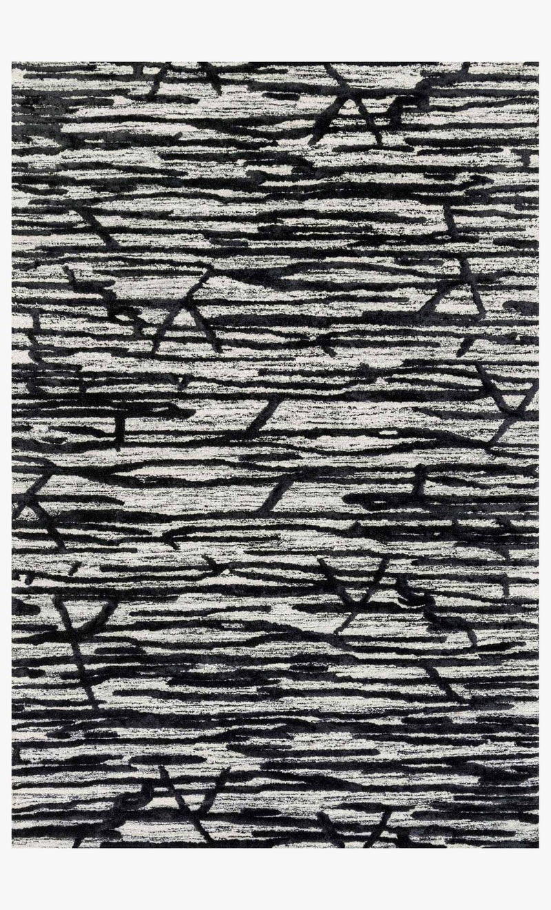 Loloi Juneau Collection - Contemporary Hand Tufted Rug in Ivory & Black (JY-07)