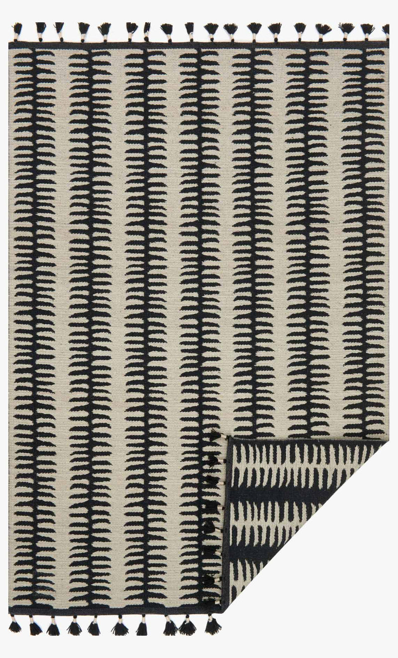 Justina Blakeney x Loloi Kahelo Collection - Contemporary Hand Woven Rug in Black & Grey (KH-02)