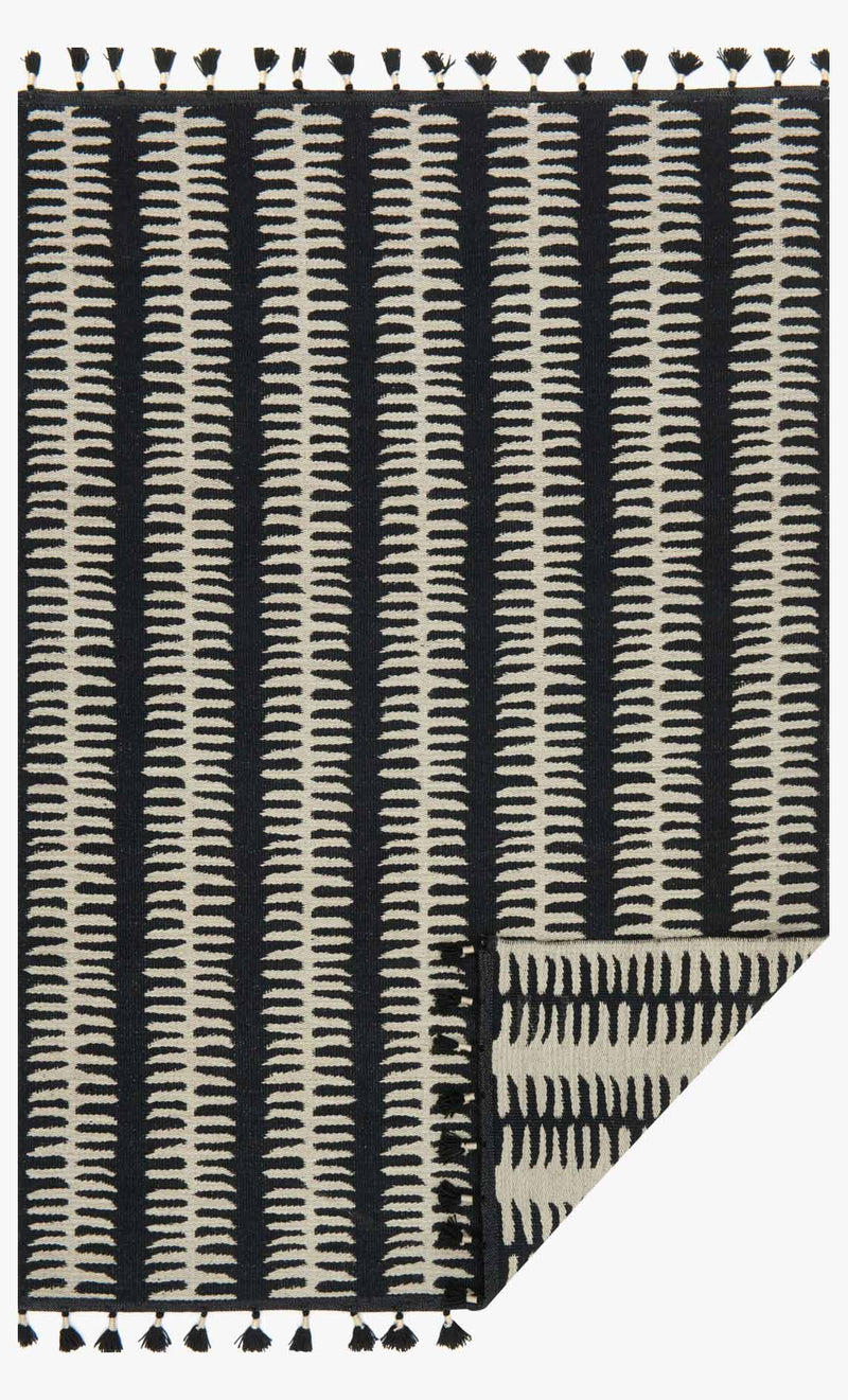 Justina Blakeney x Loloi Kahelo Collection - Contemporary Hand Woven Rug in Black & Grey (KH-02)