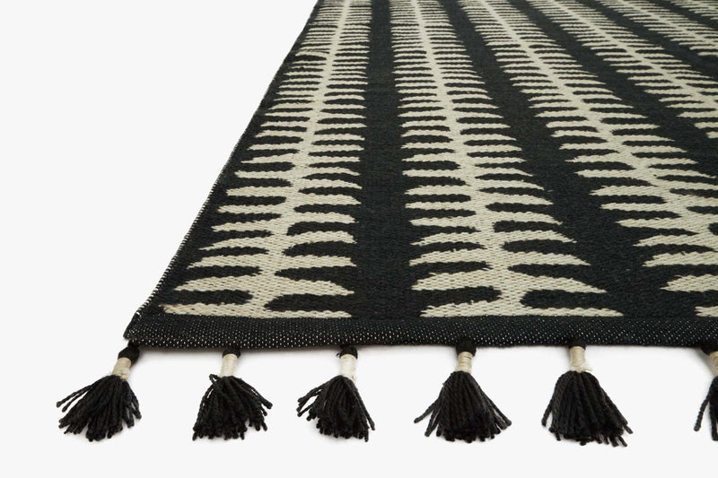 Justina Blakeney x Loloi Kahelo Collection - Contemporary Hand Woven Rug in Black & Grey (KH-02)