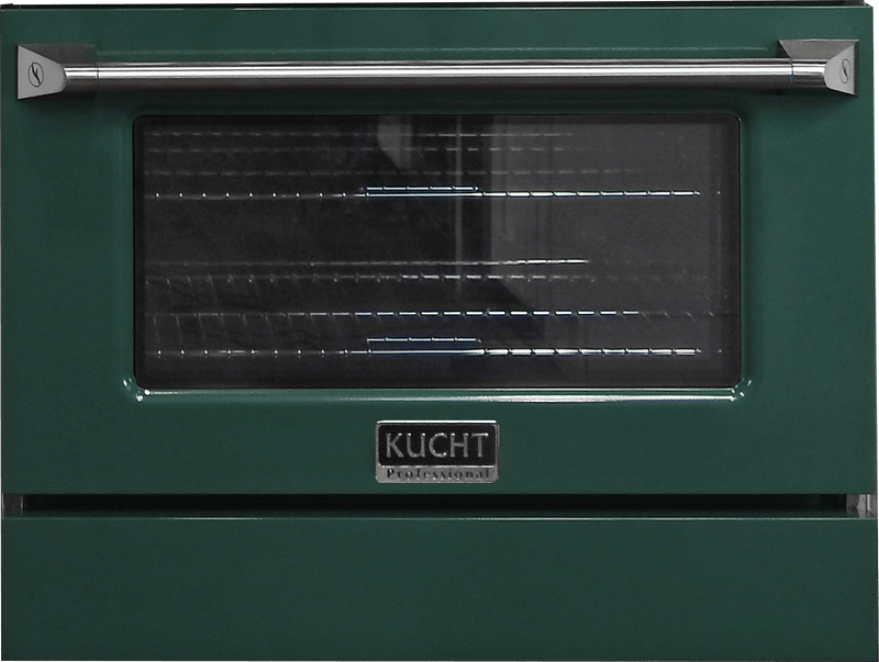 Kucht 36-Inch Pro-Style Dual Fuel Range in Stainless Steel with Green Oven Door (KDF362-G)