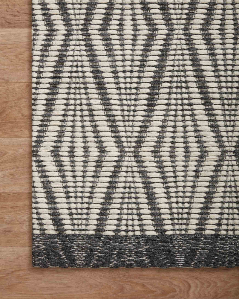 Loloi Kenzie Collection - Contemporary Hand Woven Rug in Ivory & Charcoal (KNZ-01)