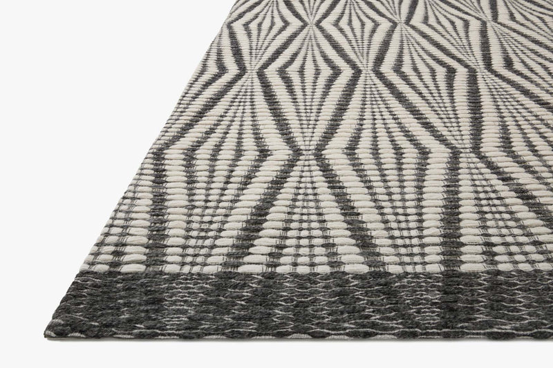Loloi Kenzie Collection - Contemporary Hand Woven Rug in Ivory & Charcoal (KNZ-01)