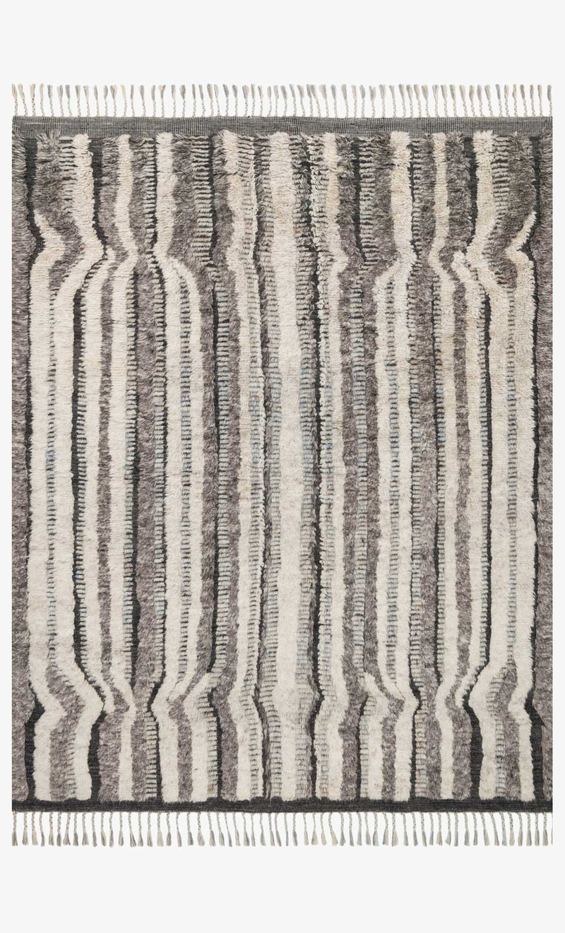 Loloi Khalid Collection - - Hand Knotted Rug in Stone & Charcoal (KF-03)