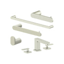 ZLINE Crystal Bay Bathroom Package with Faucet, Towel Rail, Hook, Ring and Toliet Paper Holder in Brushed Nickel (5BP-CBYACCF-BN)