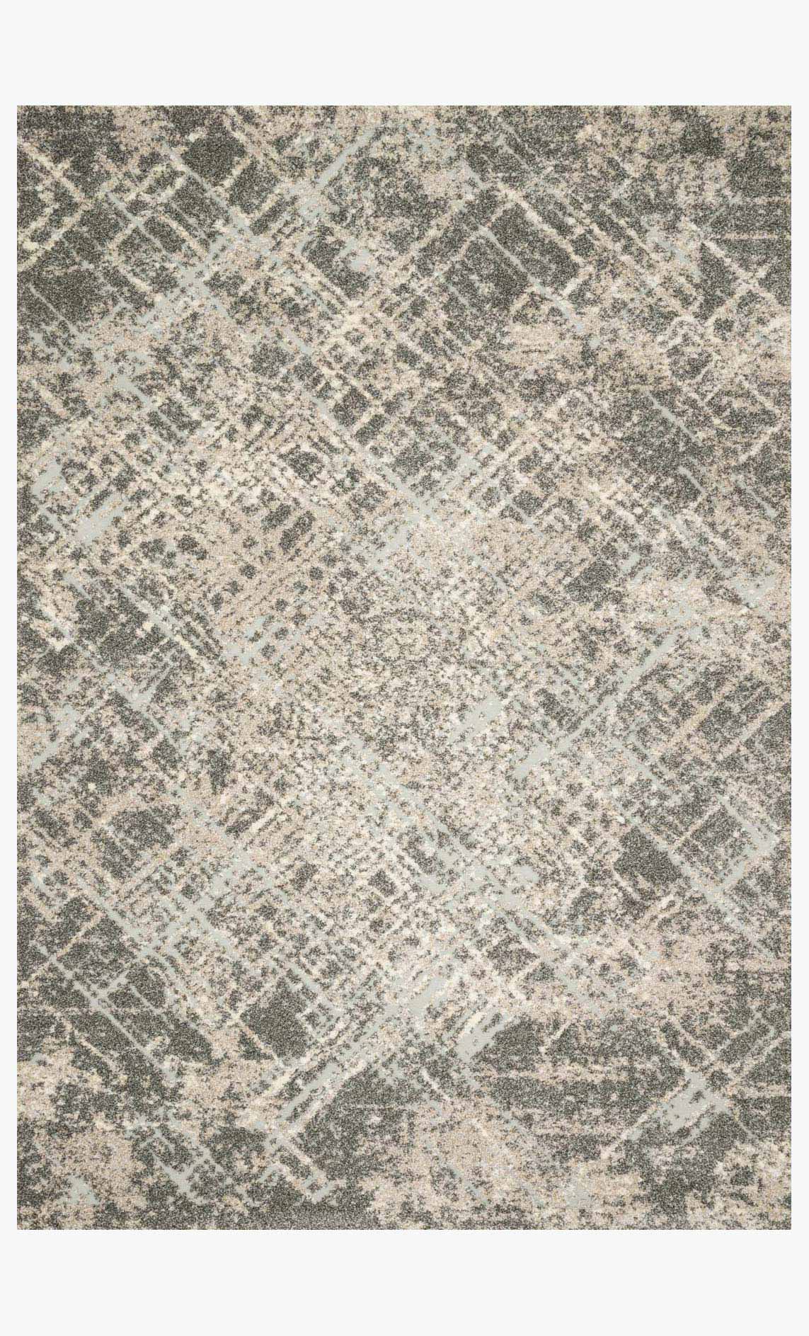 Loloi Landscape contemporary power-loomed rug, stone and gray geometric pattern