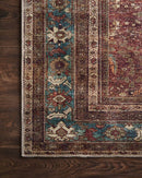 Loloi II Layla Collection - Traditional Power Loomed Rug in Brick & Blue (LAY-01)