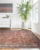 Loloi II Layla Collection - Traditional Power Loomed Rug in Brick & Blue (LAY-01)