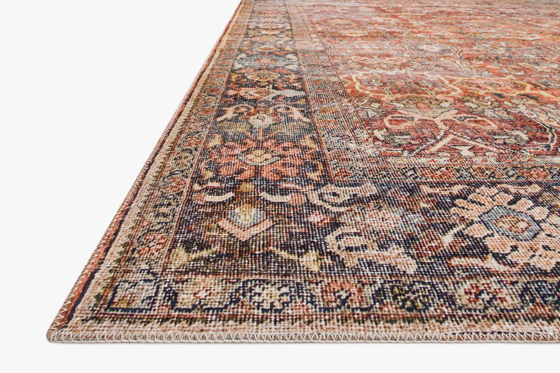 Loloi II Layla Collection - Traditional Power Loomed Rug in Spice & Marine (LAY-02)