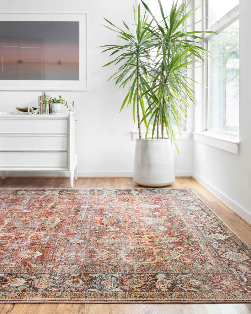 Loloi II Layla Collection - Traditional Power Loomed Rug in Spice & Marine (LAY-02)