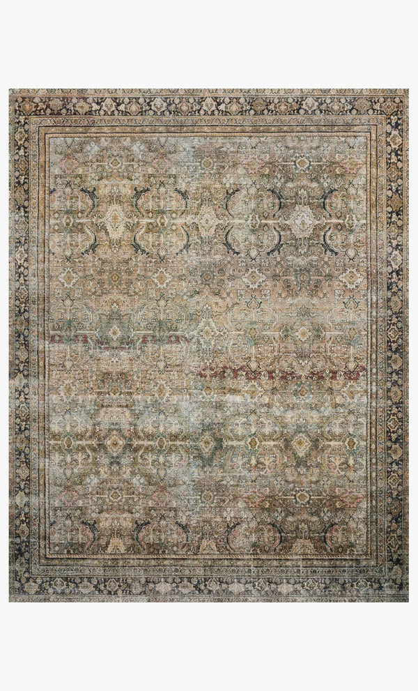 Loloi II Layla Collection - Traditional Power Loomed Rug in Olive & Charcoal (LAY-03)