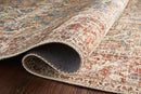Loloi II Layla Collection - Traditional Power Loomed Rug in Ocean & Rust (LAY-04)