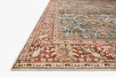 Loloi II Layla Collection - Traditional Power Loomed Rug in Ocean & Rust (LAY-04)