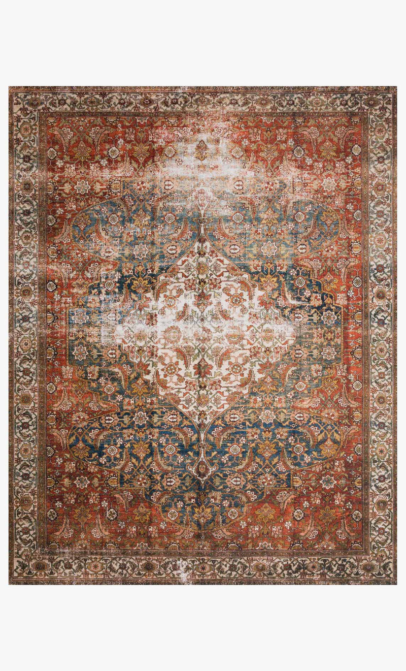 Loloi II Layla Collection - Traditional Power Loomed Rug in Ocean & Multi (LAY-05)