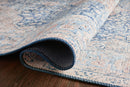 Loloi II Layla Collection - Traditional Power Loomed Rug in Blue & Tangerine (LAY-07)