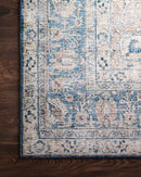 Loloi II Layla Collection - Traditional Power Loomed Rug in Blue & Tangerine (LAY-07)