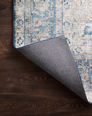 Loloi II Layla Collection - Traditional Power Loomed Rug in Blue & Tangerine (LAY-07)