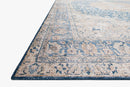Loloi II Layla Collection - Traditional Power Loomed Rug in Blue & Tangerine (LAY-07)