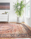 Loloi II Layla Collection - Traditional Power Loomed Rug in Red & Navy (LAY-08)