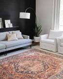 Loloi II Layla Collection - Traditional Power Loomed Rug in Red & Navy (LAY-08)