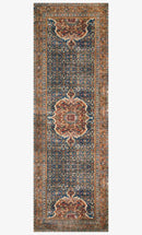 Loloi II Layla Collection - Traditional Power Loomed Rug in Cobalt Blue & Spice (LAY-09)