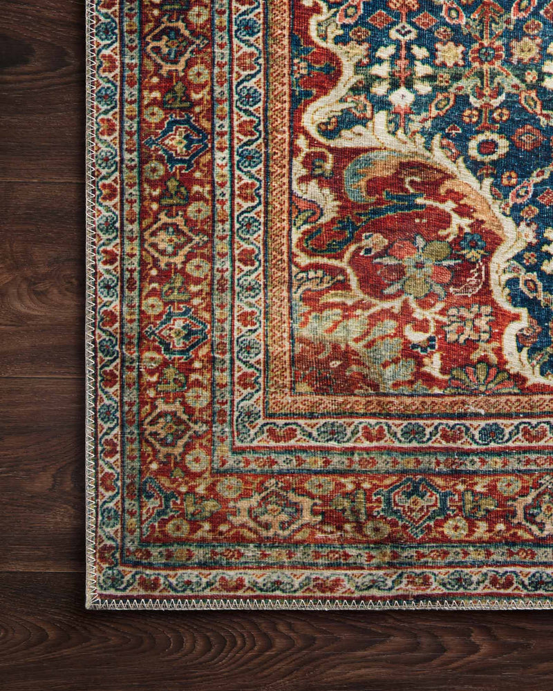 Loloi II Layla Collection - Traditional Power Loomed Rug in Cobalt Blue & Spice (LAY-09)