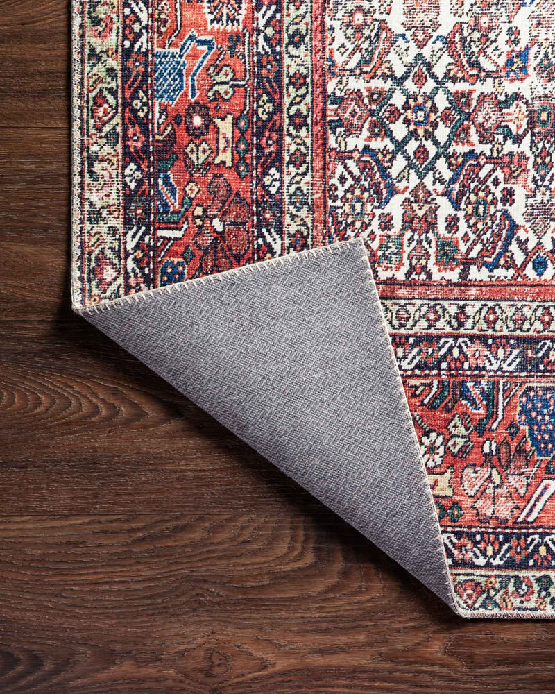 Loloi II Layla Collection - Traditional Power Loomed Rug in Ivory & Brick (LAY-12)