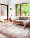 Loloi II Layla Collection - Traditional Power Loomed Rug in Ivory & Brick (LAY-12)