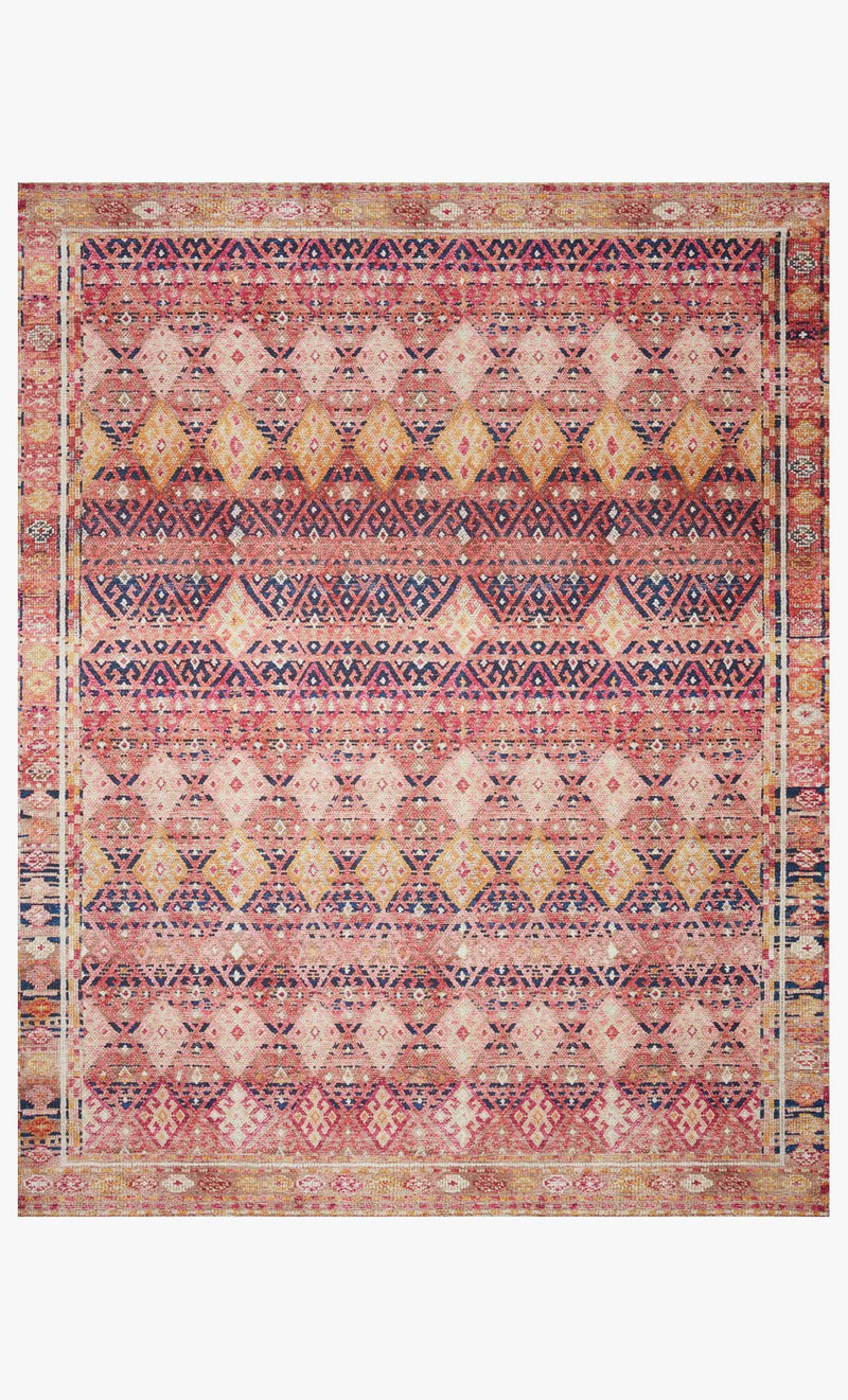 Loloi II Layla Collection - Traditional Power Loomed Rug in Magenta & Multi (LAY-15)