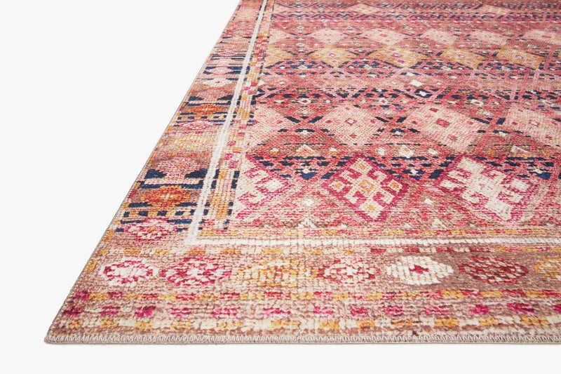 Loloi II Layla Collection - Traditional Power Loomed Rug in Magenta & Multi (LAY-15)