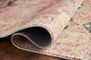 Loloi II Layla Collection - Traditional Power Loomed Rug in Pink & Lagoon (LAY-17)