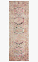 Loloi II Layla Collection - Traditional Power Loomed Rug in Pink & Lagoon (LAY-17)
