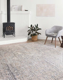 Loloi II Lucia Collection - Transitional Power Loomed Rug in Grey & Sunset (LUC-01)