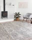 Loloi II Lucia Collection - Transitional Power Loomed Rug in Steel & Ivory (LUC-03)