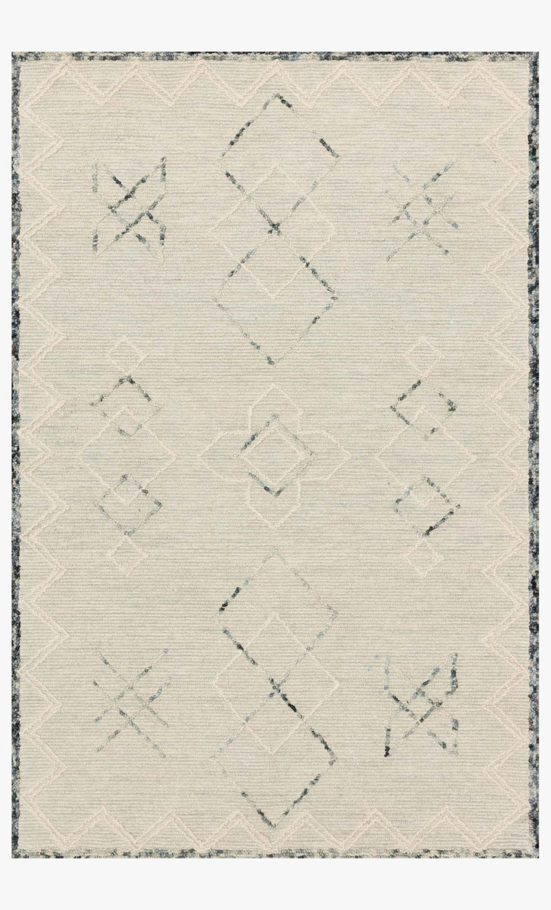 Justina Blakeney x Loloi Leela Collection - Contemporary Hand Tufted Rug in Ocean & White (LEE-04)