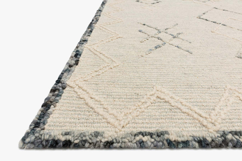 Justina Blakeney x Loloi Leela Collection - Contemporary Hand Tufted Rug in Ocean & White (LEE-04)