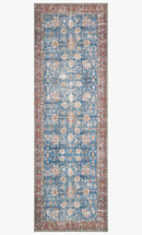 Loloi II Loren Collection - Traditional Power Loomed Rug in Blue & Brick (LQ-01)