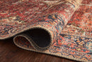 Loloi II Loren Collection - Traditional Power Loomed Rug in Red & Navy (LQ-07)