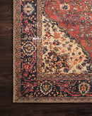 Loloi II Loren Collection - Traditional Power Loomed Rug in Red & Navy (LQ-07)