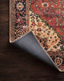 Loloi II Loren Collection - Traditional Power Loomed Rug in Red & Navy (LQ-07)