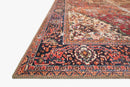 Loloi II Loren Collection - Traditional Power Loomed Rug in Red & Navy (LQ-07)