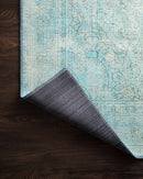 Loloi II Loren Collection - Traditional Power Loomed Rug in Aqua (LQ-08)
