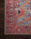 Loloi II Loren Collection - Traditional Power Loomed Rug in Blue & Red (LQ-10)
